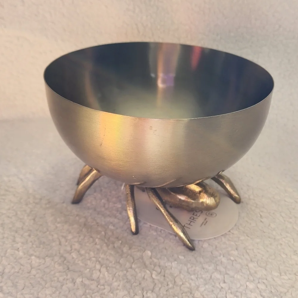 New Threshold exclusive 28 oz Halloween Stainless Stee goldl Candy Bowl